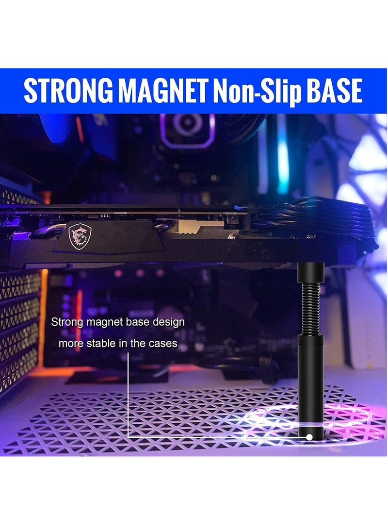 Generic - GPU Support Bracket, Graphics Video Card Brace with Height Adjustable, Anti-Sag Holder for Universal Graphics Card, GPU Stand with Magnet and Rubber Pad (Black) - Image 1