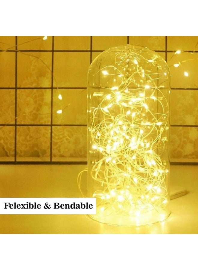 Dunekart 12-Pack Micro LED Fairy Lights – Battery-Powered Copper Wire String Lights with 20 LEDs Each for Bedroom, Wedding, Christmas & Party Décor, Warm White - Image 5