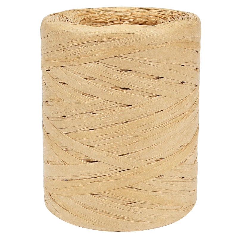 200M Raffia Ribbon Paper Ribbon Natural Rafia Yarn Packing Paper Twine for Gift Wrapping Crochet Crafting Craft DIY Decoration