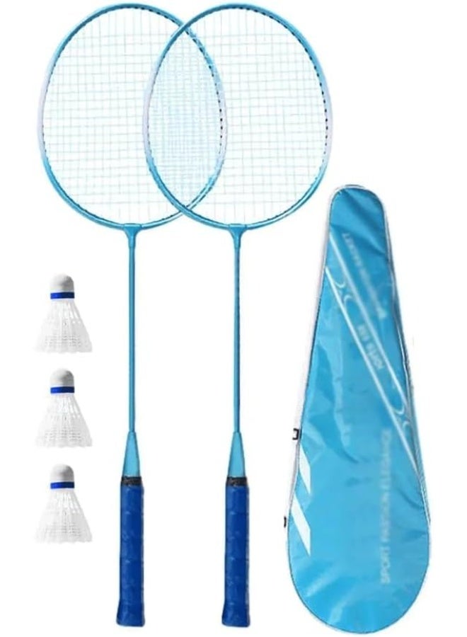 Arabest Badminton Set 2 Player Badminton Rackets Lightweight Badminton Racquet with 3 Shuttlecocks and 1 Carrying Bag, Badminton Backyard Games for Outdoor, Garden, Beach, Family Fun Game - Image 1