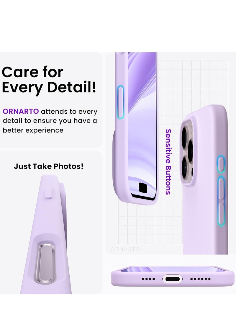 JAJEEK "New Soft Lilac Purple Silicone iPhone 16 Pro Max Case – Anti-Scratch & Shockproof Protection" - Image 5