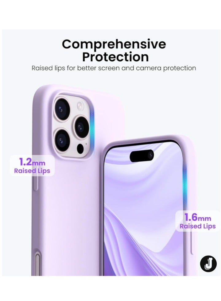 JAJEEK "New Soft Lilac Purple Silicone iPhone 16 Pro Max Case – Anti-Scratch & Shockproof Protection" - Image 4