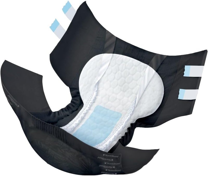NorthShore MegaMax Adult Overnight Diapers 12Hour TabStyle Large 10 Count Bag Black 4254 inches Unisex Incontinence Underwear - Image 2