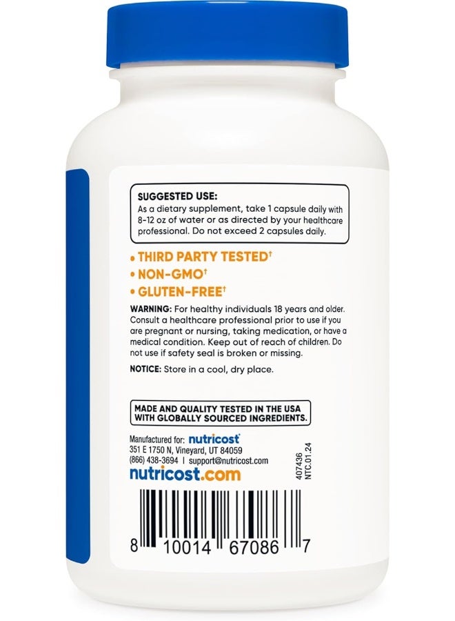 Nutricost Boron Capsules 5mg, 240 Vegetarian Capsules - Gluten Free and Non-GMO - Image 4