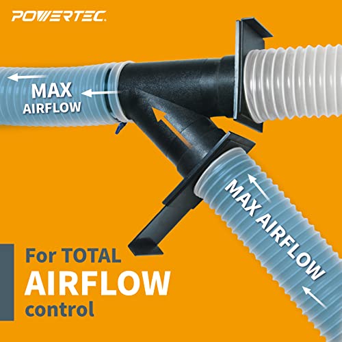 POWERTEC 70287 4 Inch Blast Gate Dust Collection Quick Change Threaded/Non-Threaded Ends for Dust Hoses and Flanges - Image 5