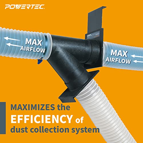 POWERTEC 70287 4 Inch Blast Gate Dust Collection Quick Change Threaded/Non-Threaded Ends for Dust Hoses and Flanges - Image 4