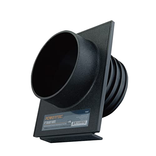 POWERTEC 70287 4 Inch Blast Gate Dust Collection Quick Change Threaded/Non-Threaded Ends for Dust Hoses and Flanges - Image 1