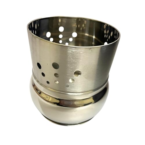 Brunchy Multipurpose Stainless Steel Cutlery Stand - Round Spoon Stand for Kitchen Steel, Spoon Stand Steel, Knife Holder for Kitchen & Dining, Steel Spoon Holder (Medium Jug) - Image 1