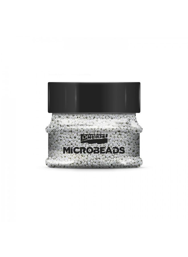 Pentart Glass microbeads 40g silver
