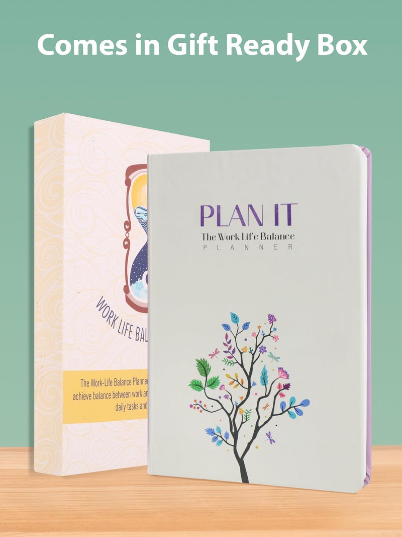 DOODLE Work Life Balance Planner – A5 Undated 6 Months Planner | Productivity, Goal Setting & Self-Care Gratitude Journal | Monthly + Daily Planning | Hard Cover | 200+ Stickers | Plan It - Image 4