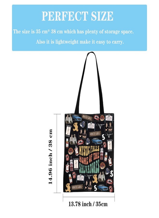 GJTIM Vampire TV Show Inspired Gift Vampire Fandom Gift TV Merchandise Mystic Falls Tote Bag (Mystic Falls Tote) - Image 2