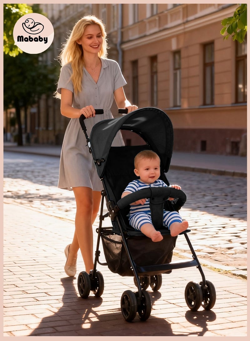 ما بيبي عربات أطفال صغار خفيفة الوزن، عربة سفر للأطفال الصغار سهلة الطي، عربة أطفال صغيرة مع مظلة - Image 1