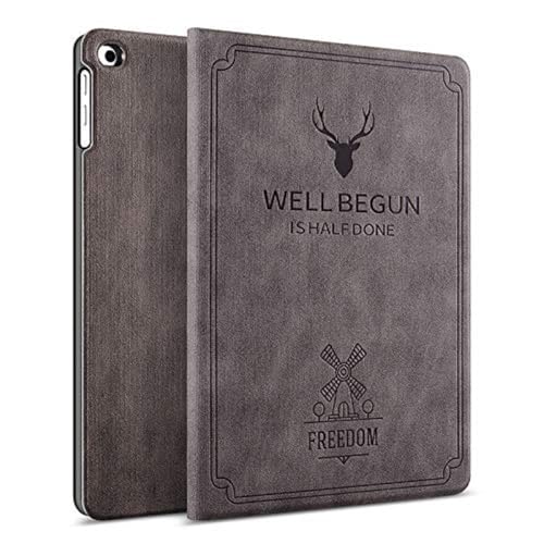 ProElite Smart Deer Flip case Cover for iPad 9.7 inch 2018/2017 / Air 2 / Air 1 5th/6th Generation (A1822/A1823/A1893/A1954)-Coffee - Image 1