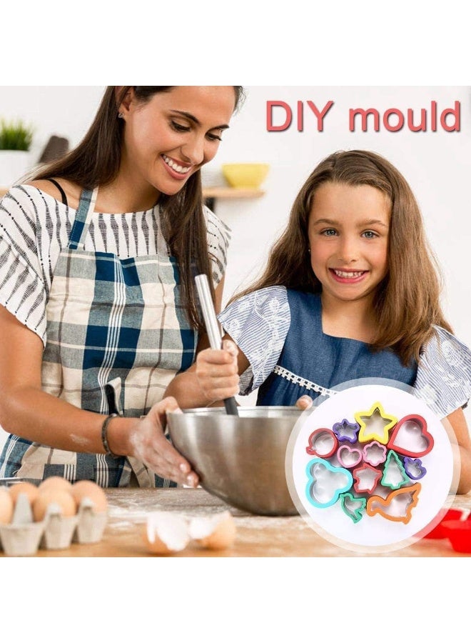 12 قطعة مع مجموعة قطع كوكي للأطفال ، تشكيل سكين ساندويتش ، قطع الخضروات ، نموذج الطعام المرح ، سهل التنظيف ومقاومة للقذرة ، مناسبة للأطفال الخبز والمطبخ المساعدات - Image 3