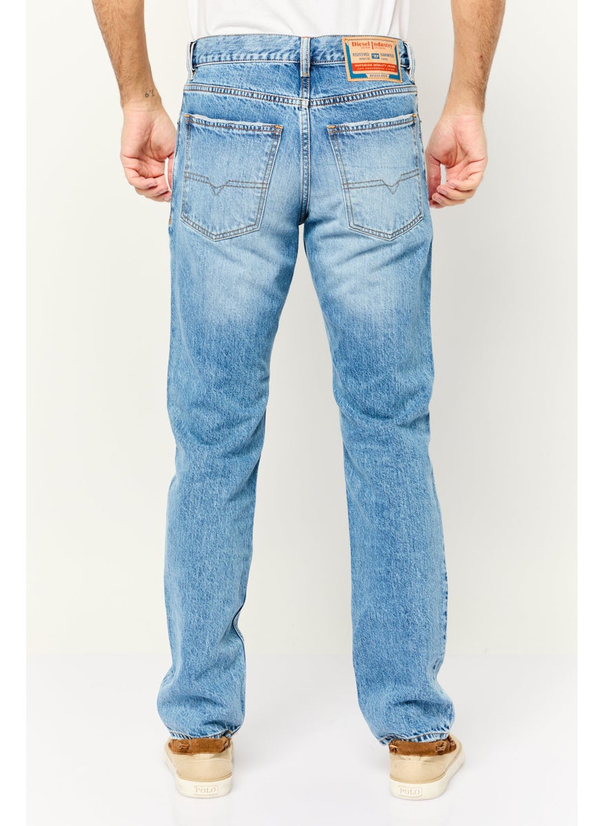 DIESEL - Men Slim Fit Washed Non Stretchable Denim Jeans, Blue - Image 1