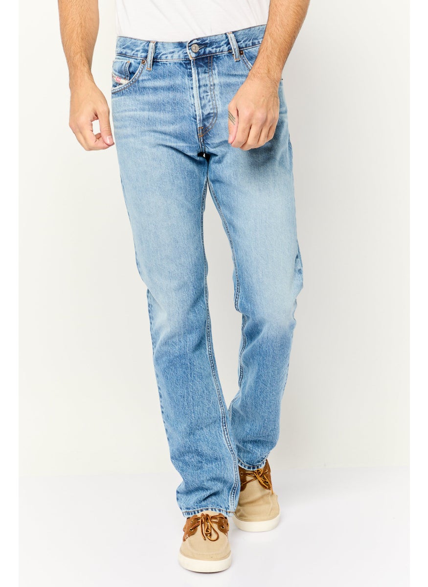 DIESEL - Men Slim Fit Washed Non Stretchable Denim Jeans, Blue - Image 1