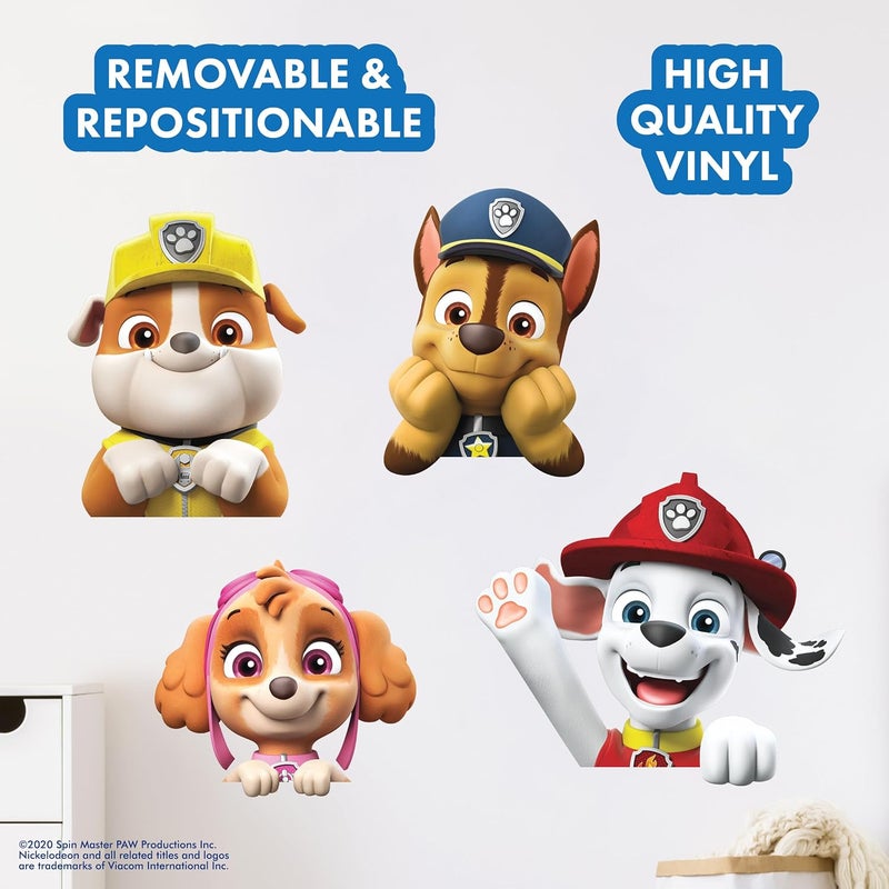 WALL PALZ Paw Patrol Puppy Faces Wall Decals  Chase Marshall Rubble Skye Vinyl Wall Sticker Bedroom Decorations  Paw Patrol Room Decor Peel and Stick - Image 3