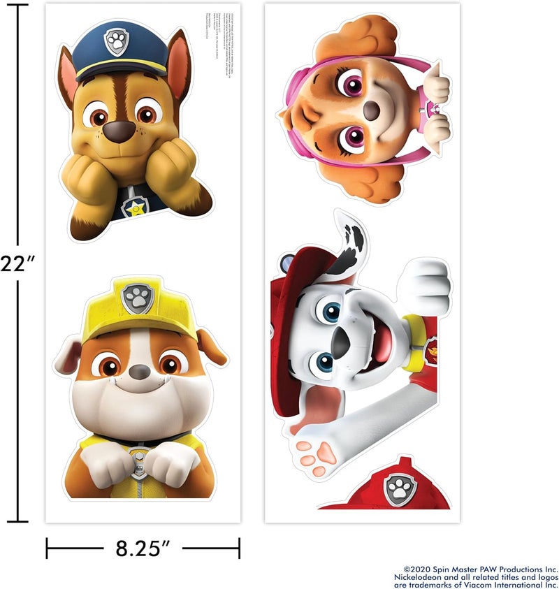 WALL PALZ Paw Patrol Puppy Faces Wall Decals  Chase Marshall Rubble Skye Vinyl Wall Sticker Bedroom Decorations  Paw Patrol Room Decor Peel and Stick - Image 2