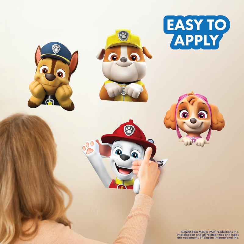 WALL PALZ Paw Patrol Puppy Faces Wall Decals  Chase Marshall Rubble Skye Vinyl Wall Sticker Bedroom Decorations  Paw Patrol Room Decor Peel and Stick - Image 4
