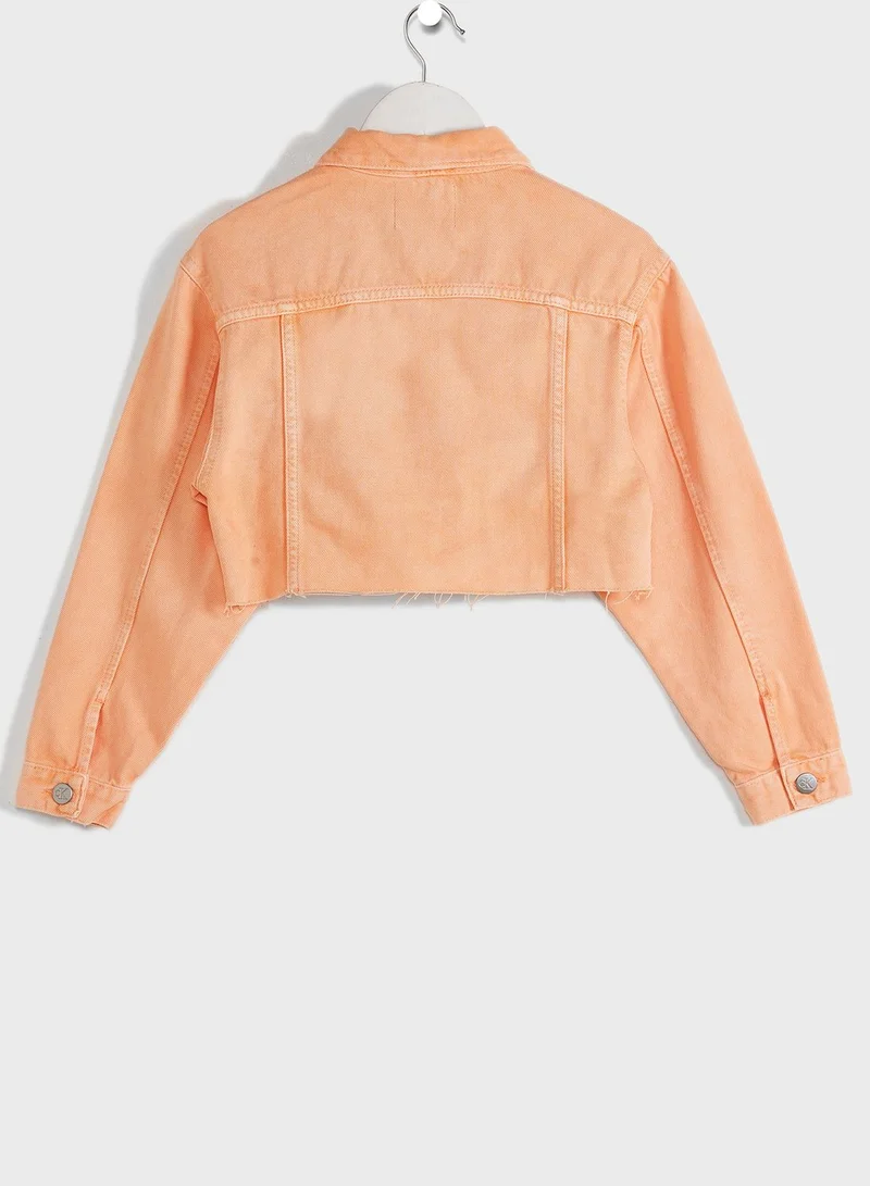Calvin Klein Jeans Kids Cropped Denim Jacket