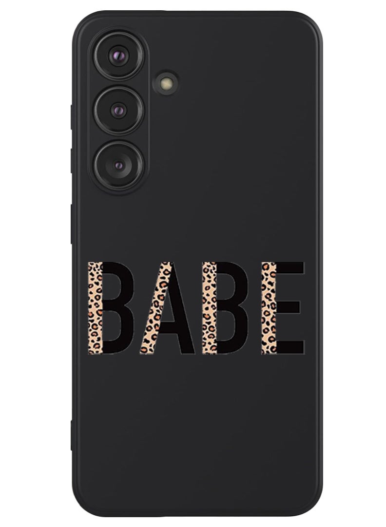 Theodor Protective Slim Fit Case Liquid Silicone Cover with Full Body Protection Anti-Scratch Shockproof Case For Samsung Galaxy S24 Plus (Black) - Babe - Image 1