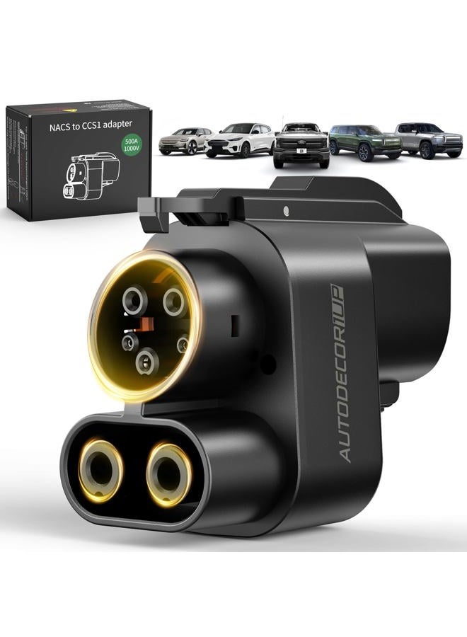 Autodecor 1Up NACS to CCS Adapter, 500A/1000V fit for V3/V4 Tesla Supercharger, Nacs DC Adapter Compatible with Ford, Rivian, GM, Volvo, Polestar, Nissan, Mercedes-Benz, Hyundai, Lucid, Kia, Genesis - Image 1