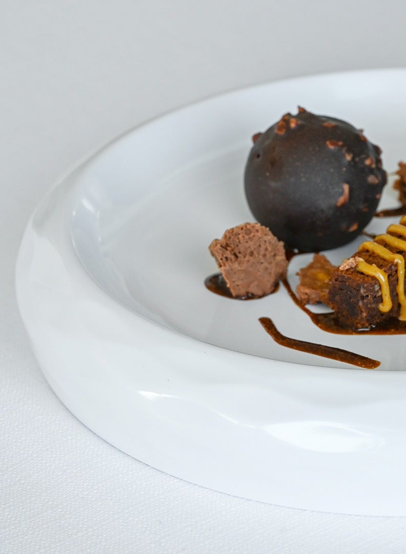 Baci milano Set of 2 Melamine Gourmet Plates Low 24.5x4 cm Satellite Baci Milano - Image 3