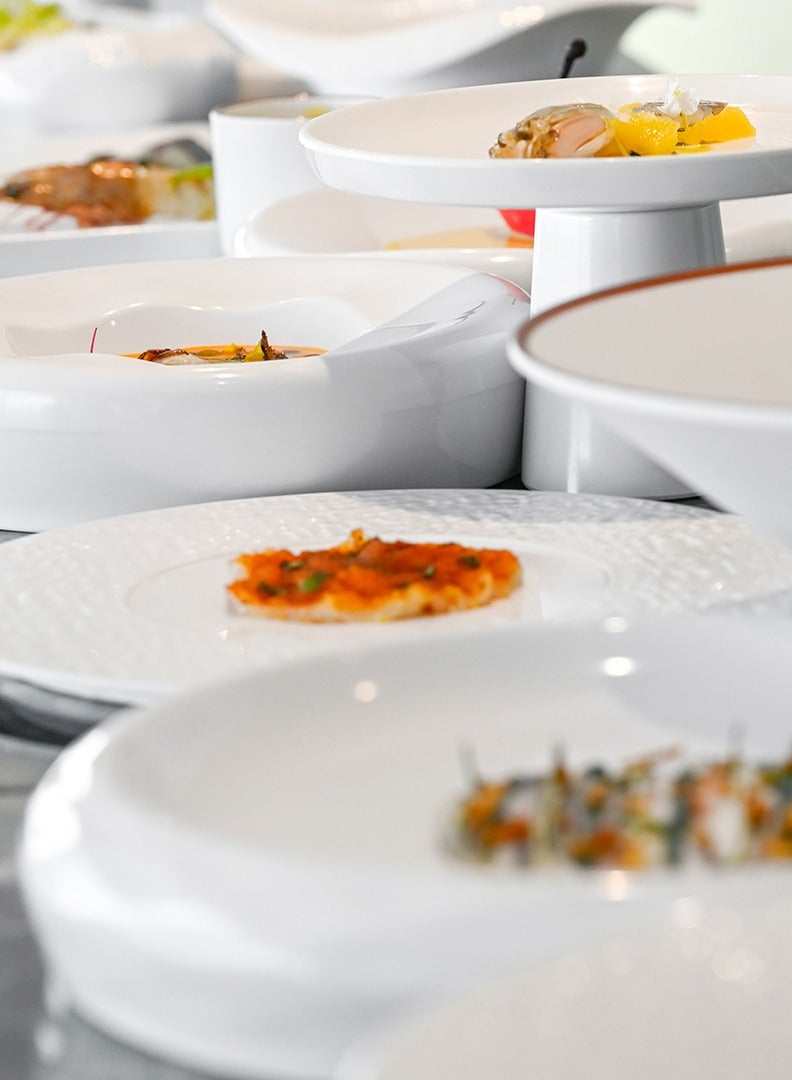 Baci milano Set of 2 Melamine Gourmet Plates Low 24.5x4 cm Satellite Baci Milano - Image 4