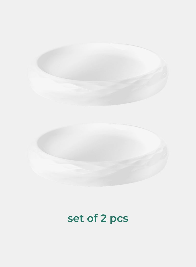 Baci milano Set of 2 Melamine Gourmet Plates Low 24.5x4 cm Satellite Baci Milano - Image 2