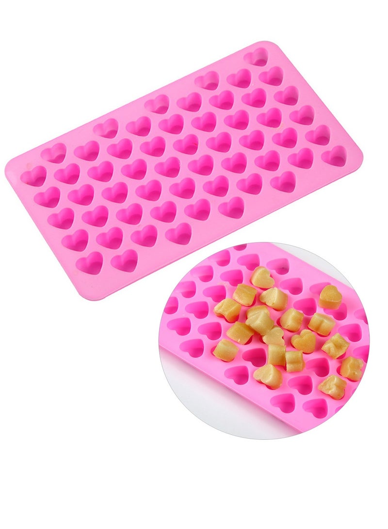 55 Cavitiy Mini Heart Shaped Candy Moulds Silicone Chocolate Soap Mold Ice Cube Tray - Image 1