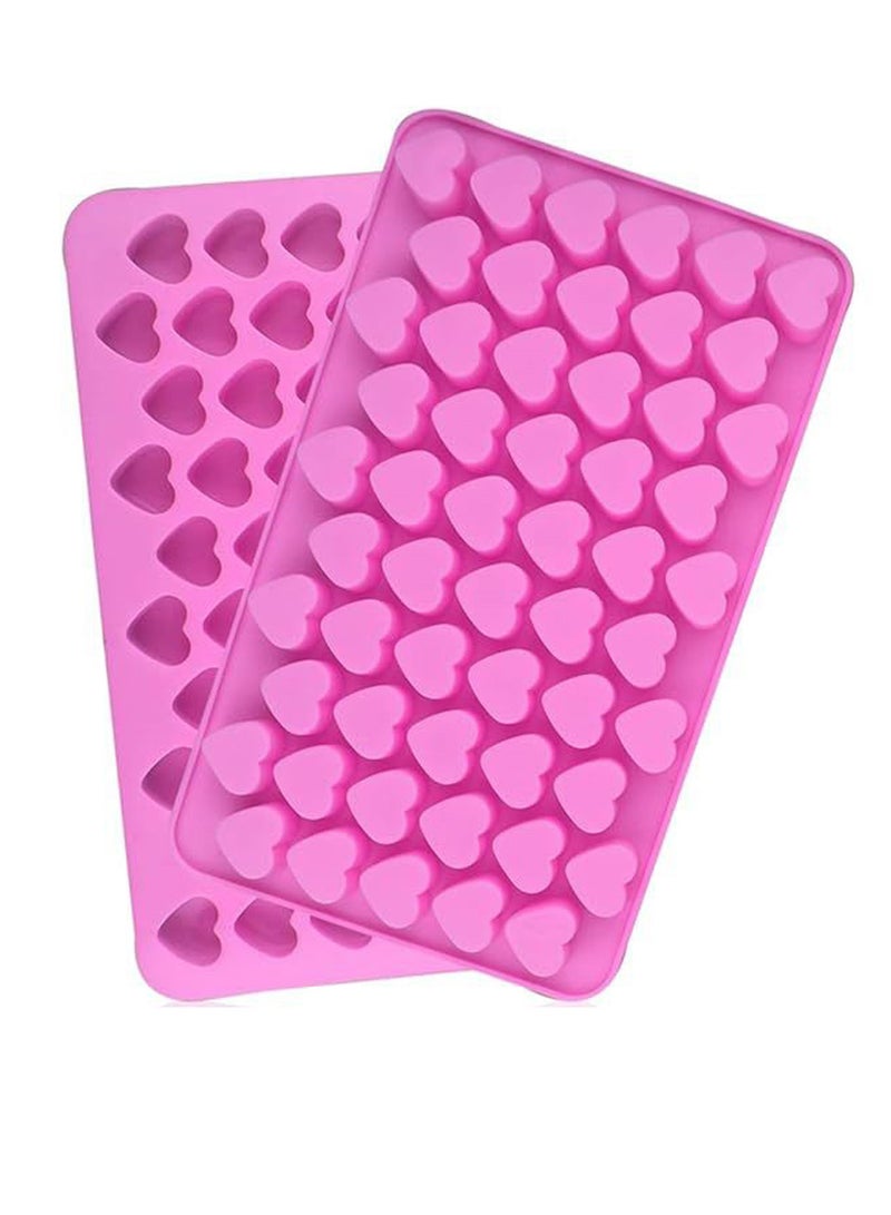 55 Cavitiy Mini Heart Shaped Candy Moulds Silicone Chocolate Soap Mold Ice Cube Tray - Image 2