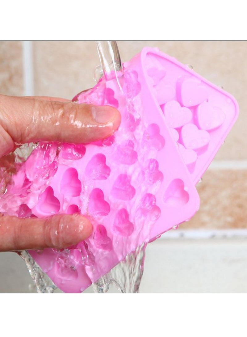55 Cavitiy Mini Heart Shaped Candy Moulds Silicone Chocolate Soap Mold Ice Cube Tray - Image 5