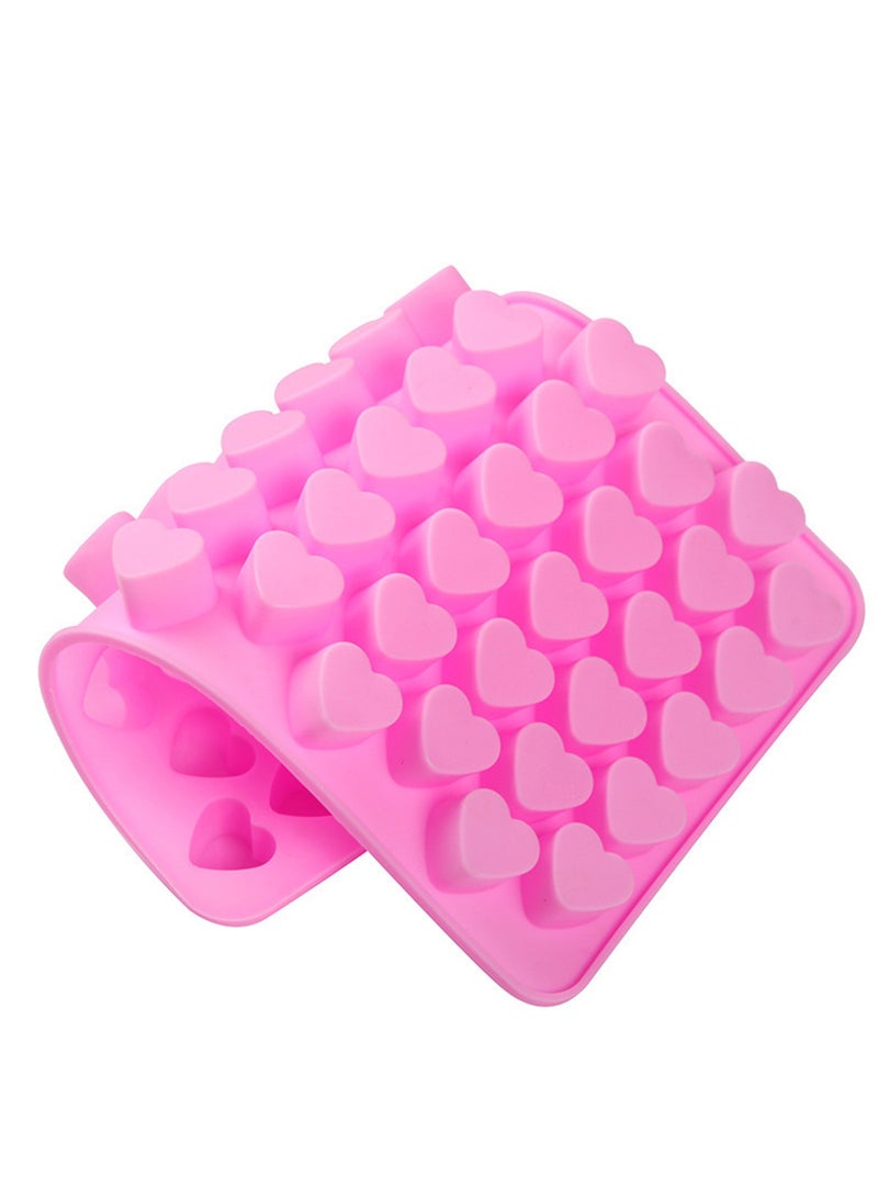 55 Cavitiy Mini Heart Shaped Candy Moulds Silicone Chocolate Soap Mold Ice Cube Tray - Image 3