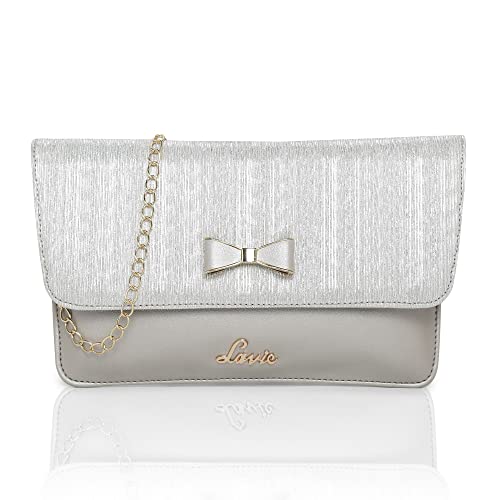Lavie Women's Gilter Envelope Clutch | Ladies Purse Handbag, Silver - Image 1
