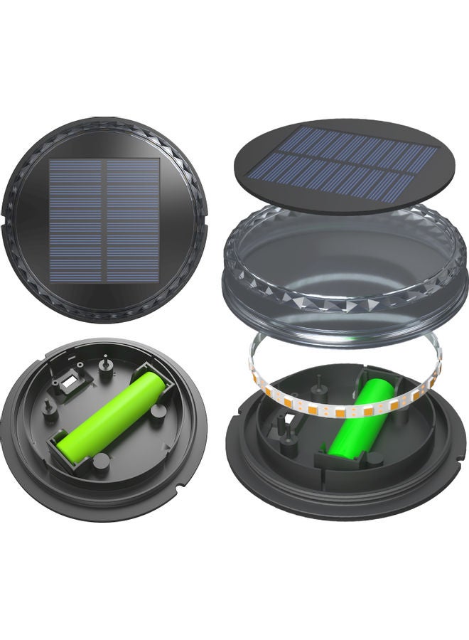 إسكدنيا مجموعة مصابيح LED أرضية تعمل بالطاقة الشمسية مكونة من 8 قطع أصفر - Image 4