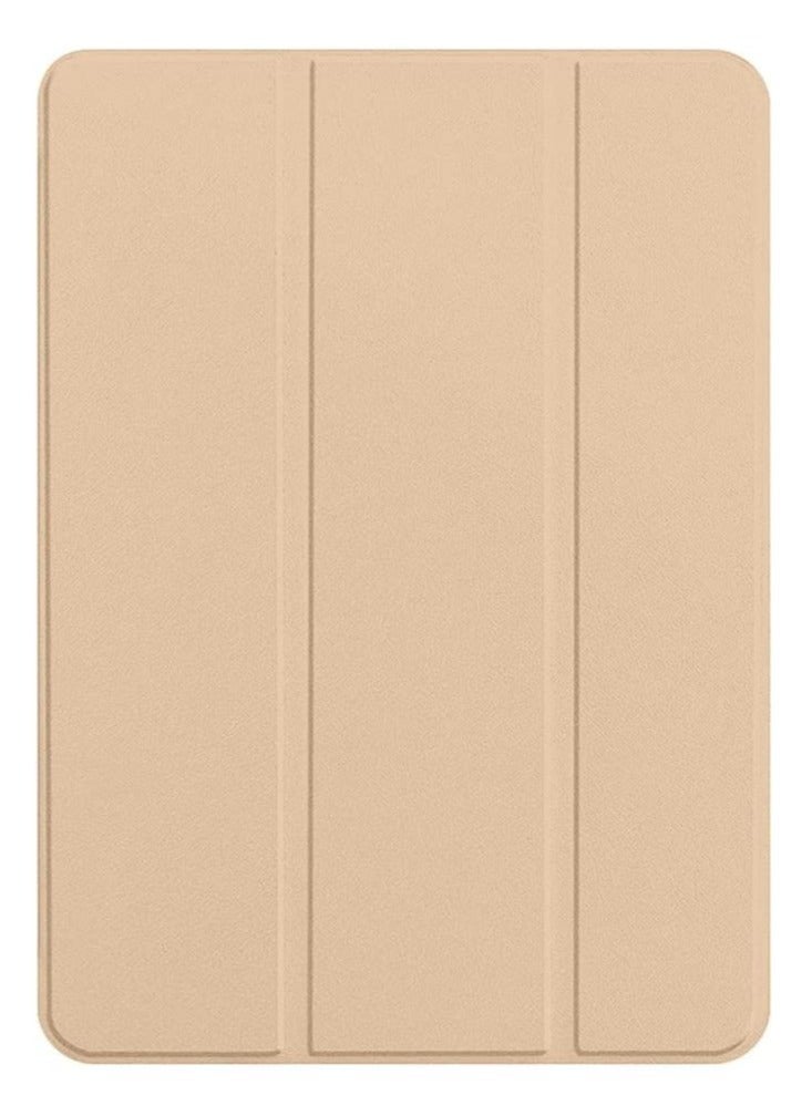 ELTRAZONE iPad 9th Gen (2021)/ 8th Gen (2020)/7th Gen (2019), Slim Stand Hard Back Shell Protective Leather Smart Cover Trifold Stand (gold) - Image 2