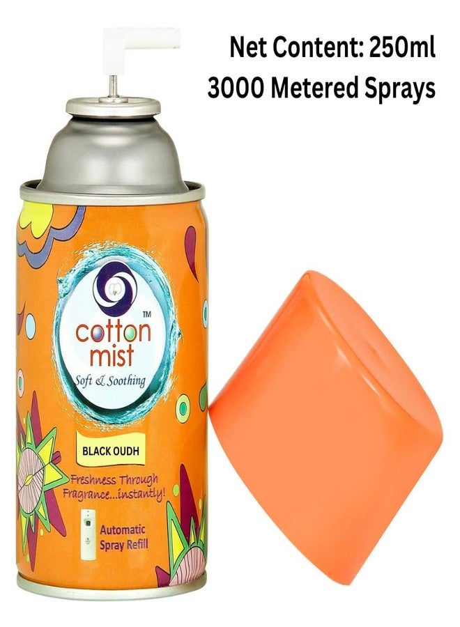 Cotton Mist Air Freshener Refill | Black Oudh Fragrance | 250ML | 3000 Sprays | Ideal For Homes, Offices, Restaurant, Hotel, Mall, Saloon etc | Fits All Standard Dispensers Excepts 225ML Dispensers - Image 3