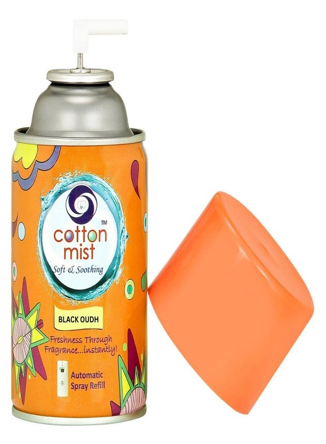 Cotton Mist Air Freshener Refill | Black Oudh Fragrance | 250ML | 3000 Sprays | Ideal For Homes, Offices, Restaurant, Hotel, Mall, Saloon etc | Fits All Standard Dispensers Excepts 225ML Dispensers - Image 1