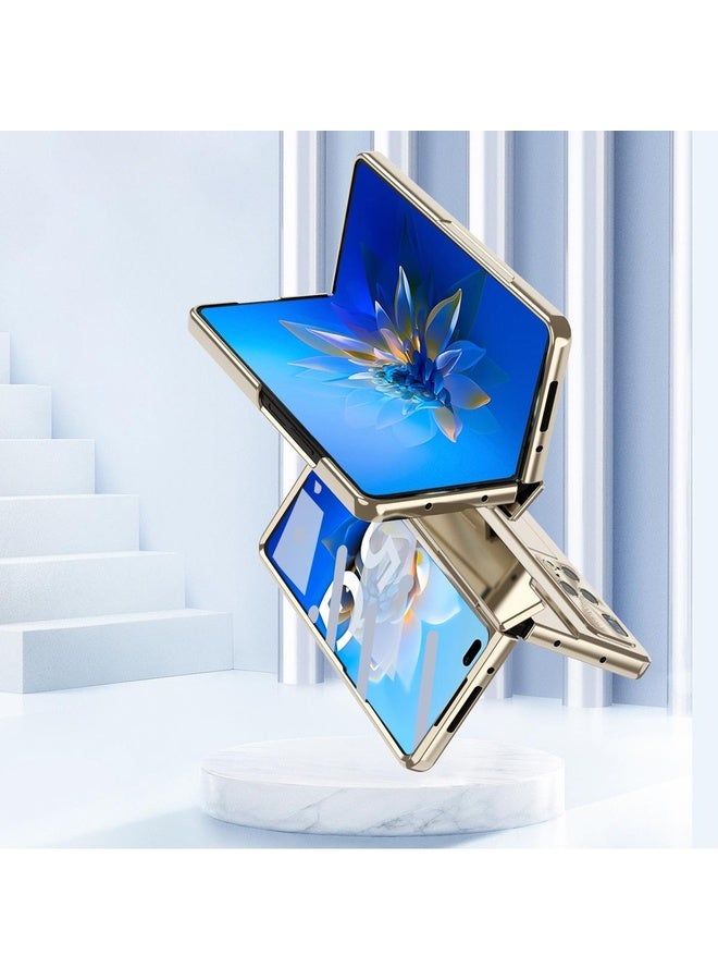 هوها ⁧جراب هاتف بمفصلة مدمجة قابلة للطي لهاتف Huawei Mate X2 مع قلم (ذهبي شامبين)⁩ - Image 5