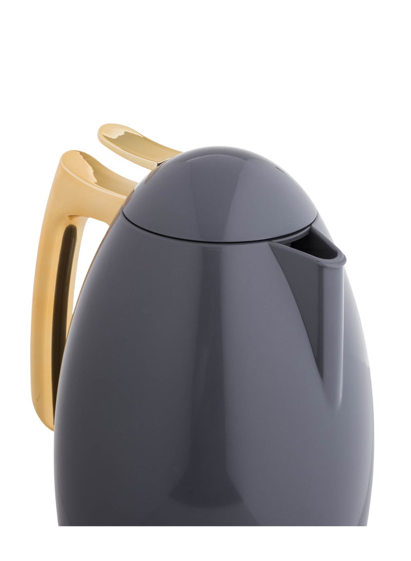 السيف  ترمس روانا للشاي والقهوة سعة 1 لتر لون رمادي مع ذهبي - Image 3