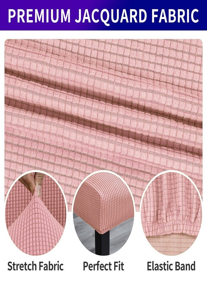 Howhic Stretch Chair Covers for Dining Room Set of 4, Removable Washable Dining Room Chair Covers, Dining Chair Slipcovers Seat Protector, Great for Home Decor and Banquet (Dusty Pink, 4 pack) - Image 3