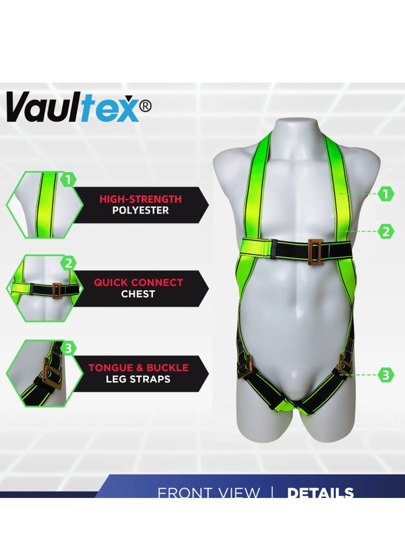 Vaultex - Full Body Harness with Twin Lanyard & Shock Absorber – Adjustable Straps & Dorsal D-Ring - Image 1