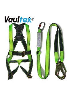 Full Body Harness with Twin Lanyard & Shock Absorber – Adjustable Straps & Dorsal D-Ring