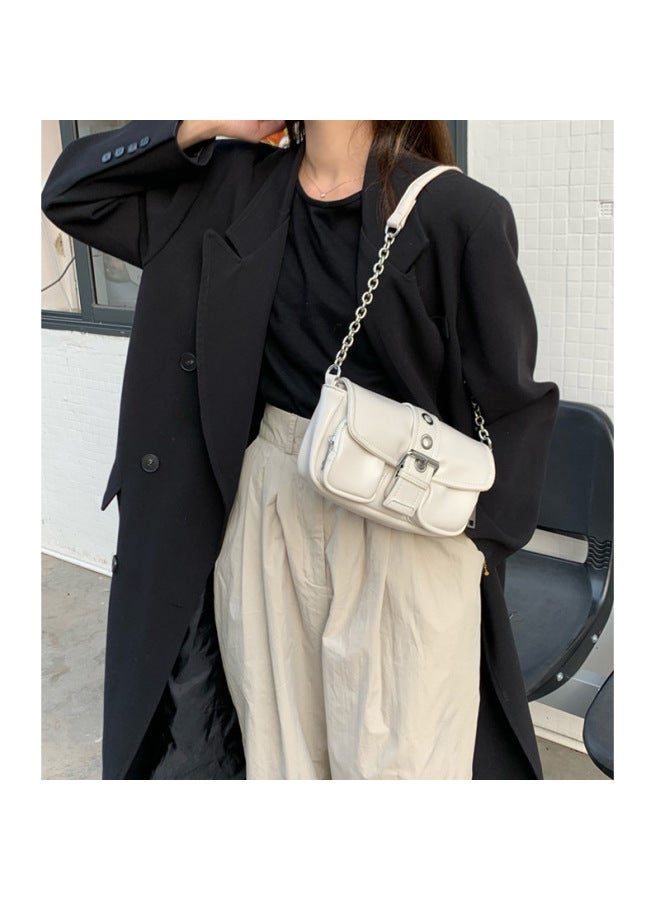 2024 Autumn And Winter New High-end Texture Korean-style Chain Underarm Bag Shoulder Crossbody Commuter Baguette Small Bag For Women 