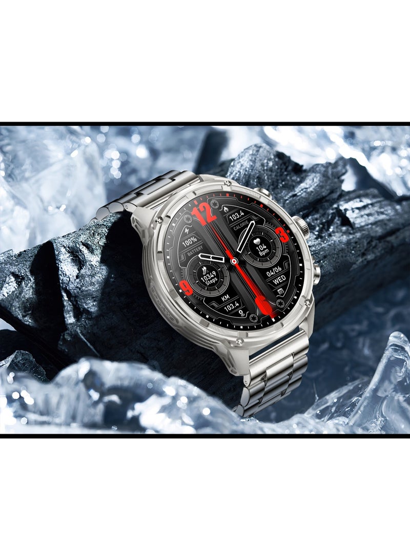 RollsTimi  Men’s Full-Touch Bluetooth Smart Watch, All-Day Health Monitoring, DIY Watch Face Wallpaper, Message Notifications, Bluetooth Smart Call Answering/Dialing, Multiple Sports Modes, HD Large Screen, RT V99 - Image 2