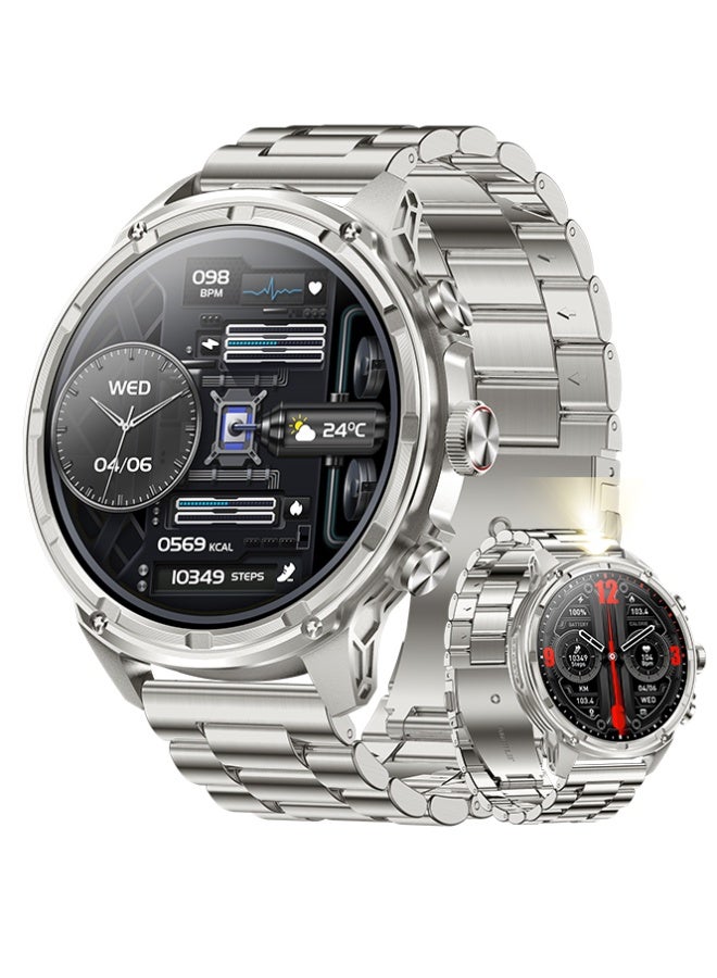 RollsTimi  Men’s Full-Touch Bluetooth Smart Watch, All-Day Health Monitoring, DIY Watch Face Wallpaper, Message Notifications, Bluetooth Smart Call Answering/Dialing, Multiple Sports Modes, HD Large Screen, RT V99 - Image 1