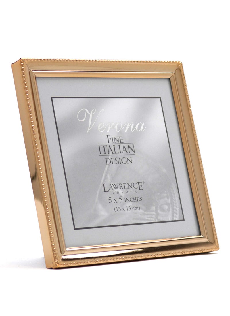 Lawrence Frames Lawrence Frames Classic Bead Picture Frame  5x5  Gold  - Image 2