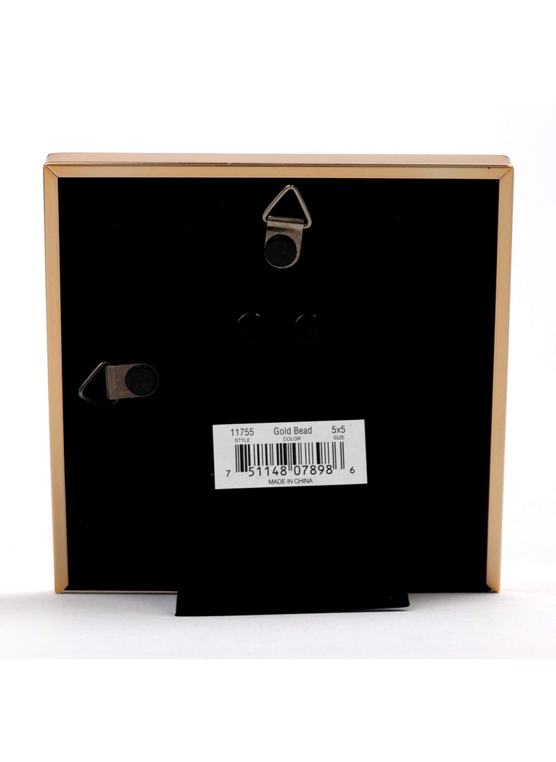 Lawrence Frames Lawrence Frames Classic Bead Picture Frame  5x5  Gold  - Image 3