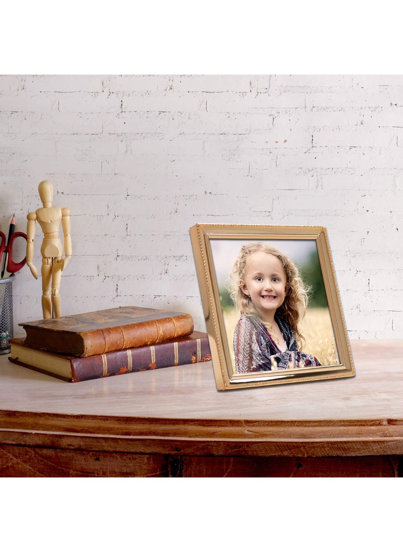 Lawrence Frames Lawrence Frames Classic Bead Picture Frame  5x5  Gold  - Image 5