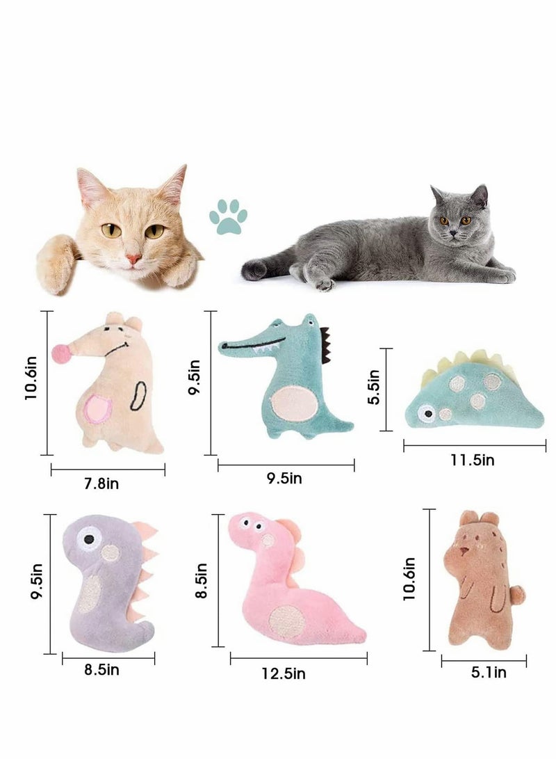 Catnip Toys for Indoor Cats 6 Pcs Cat Toys with Catnip Interactive Kitty Plush Chew Toys, Fun Levels of Interactive Play Track with Satisfies Kittys Hunting, Chasing and Exercising Needs - Image 3